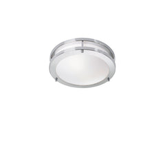 Plafonnier de salle de bain Täby LED chromé et blanc