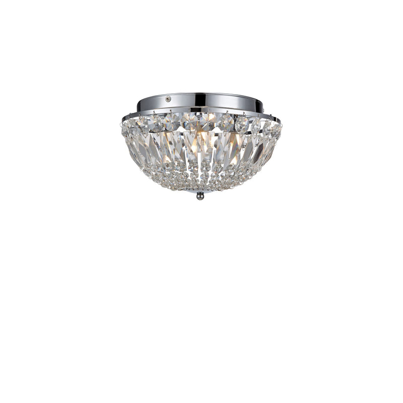 Plafonnier de salle de bain Estelle 3 lumières en cristal