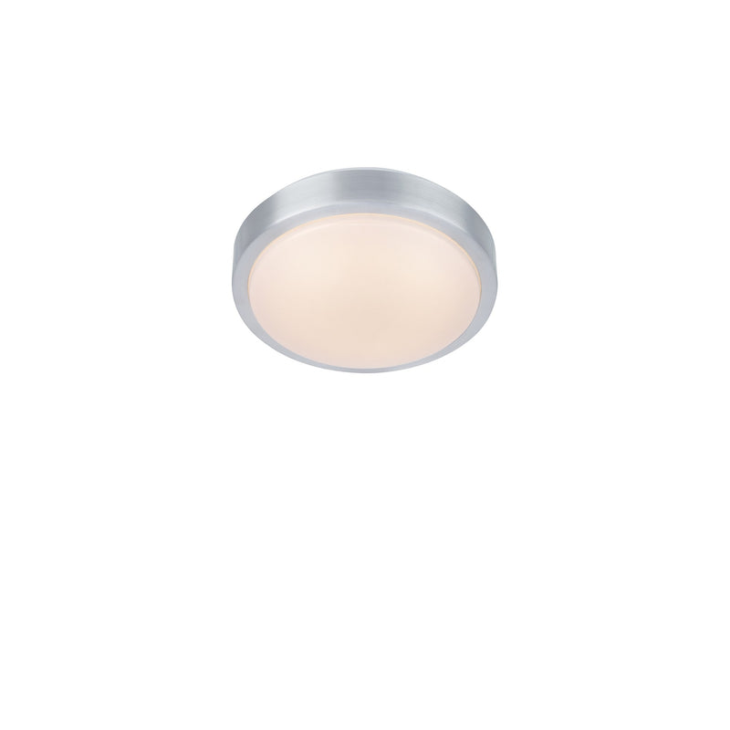 Plafonnier de salle de bain Moon LED en aluminium et verre blanc