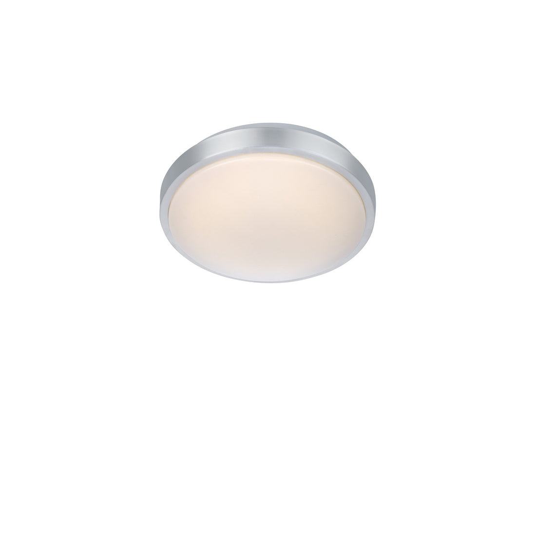 Plafonnier de salle de bain Moon LED en aluminium et verre blanc