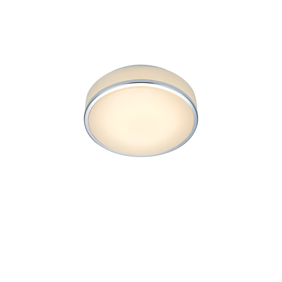 Plafonnier de salle de bain Global LED blanc et chromé