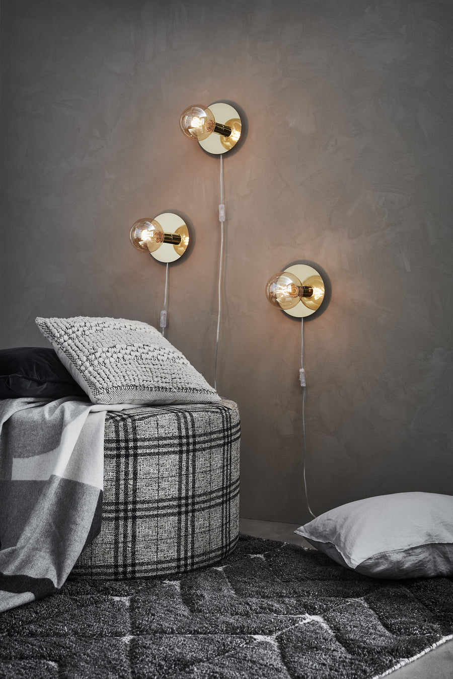 Applique-plafonnier Disc en laiton