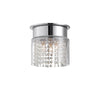 Plafonnier de salle de bain Lyse 3 lumières chromé et cristal