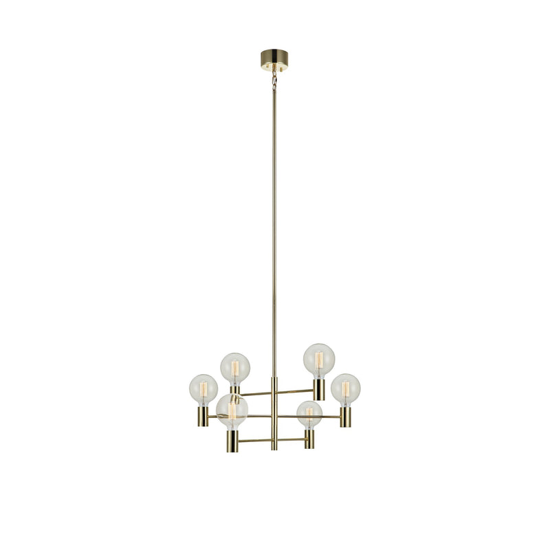 Lustre Capital 6 lumières en laiton