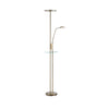 Lampadaire Friend LED avec port USB 2 lumières en laiton vieilli