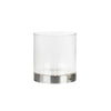 Lampe à poser Bouquet chromée et verre transparent