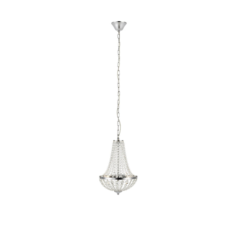 Lustre Gränsö chromé et cristal IP44
