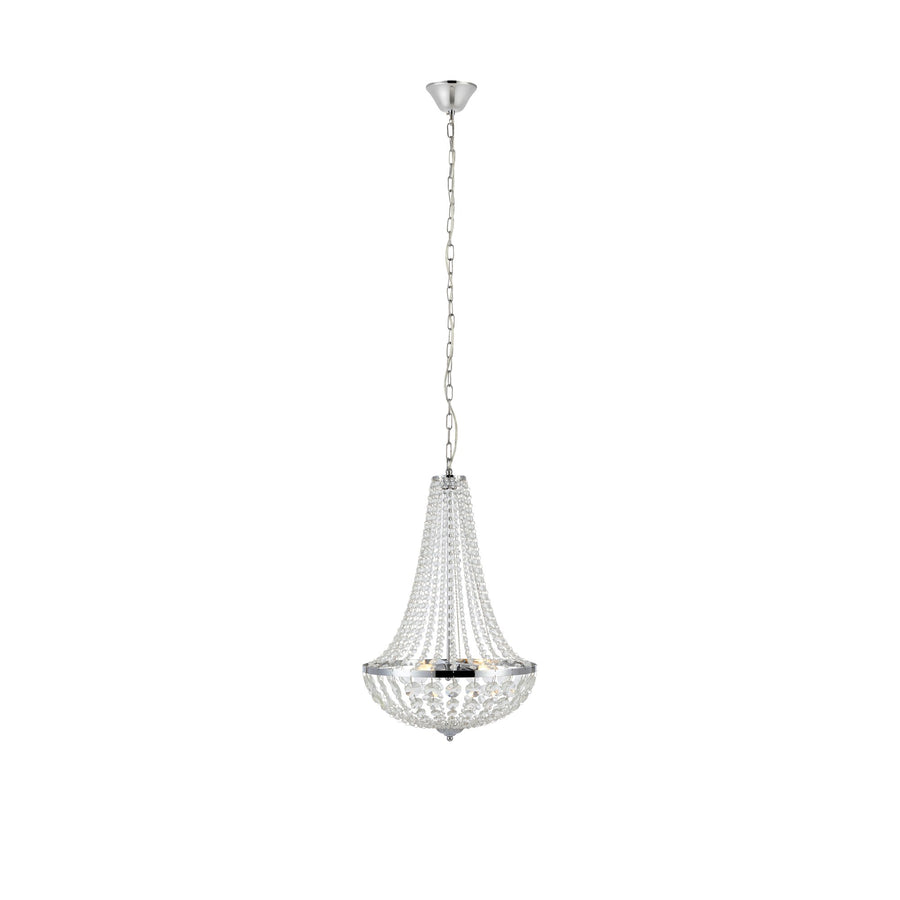Lustre Gränsö chromé et cristal IP44