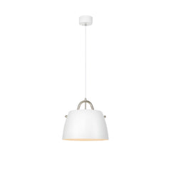 Suspension Spin blanche et acier