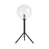Lampe à poser Andrew noire et verre transparent