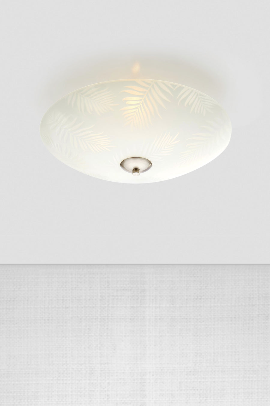 Plafonnier Blad en verre blanc et acier