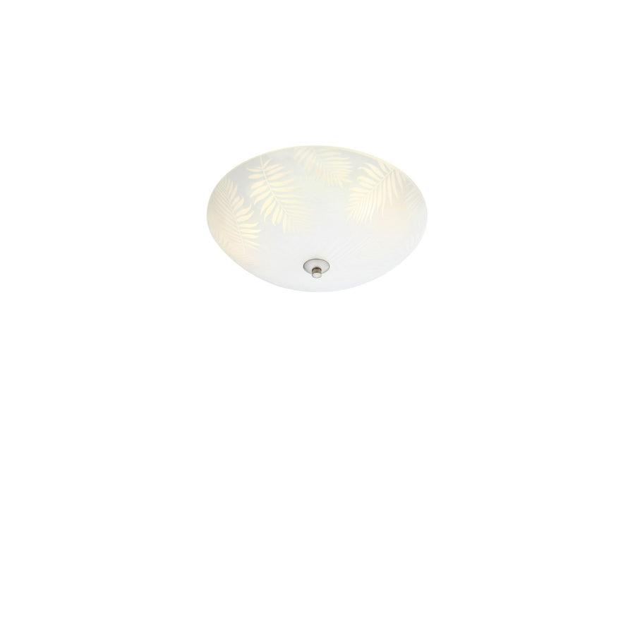 Plafonnier Blad en verre blanc et acier