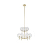 Lustre Crown 9 lumières en verre