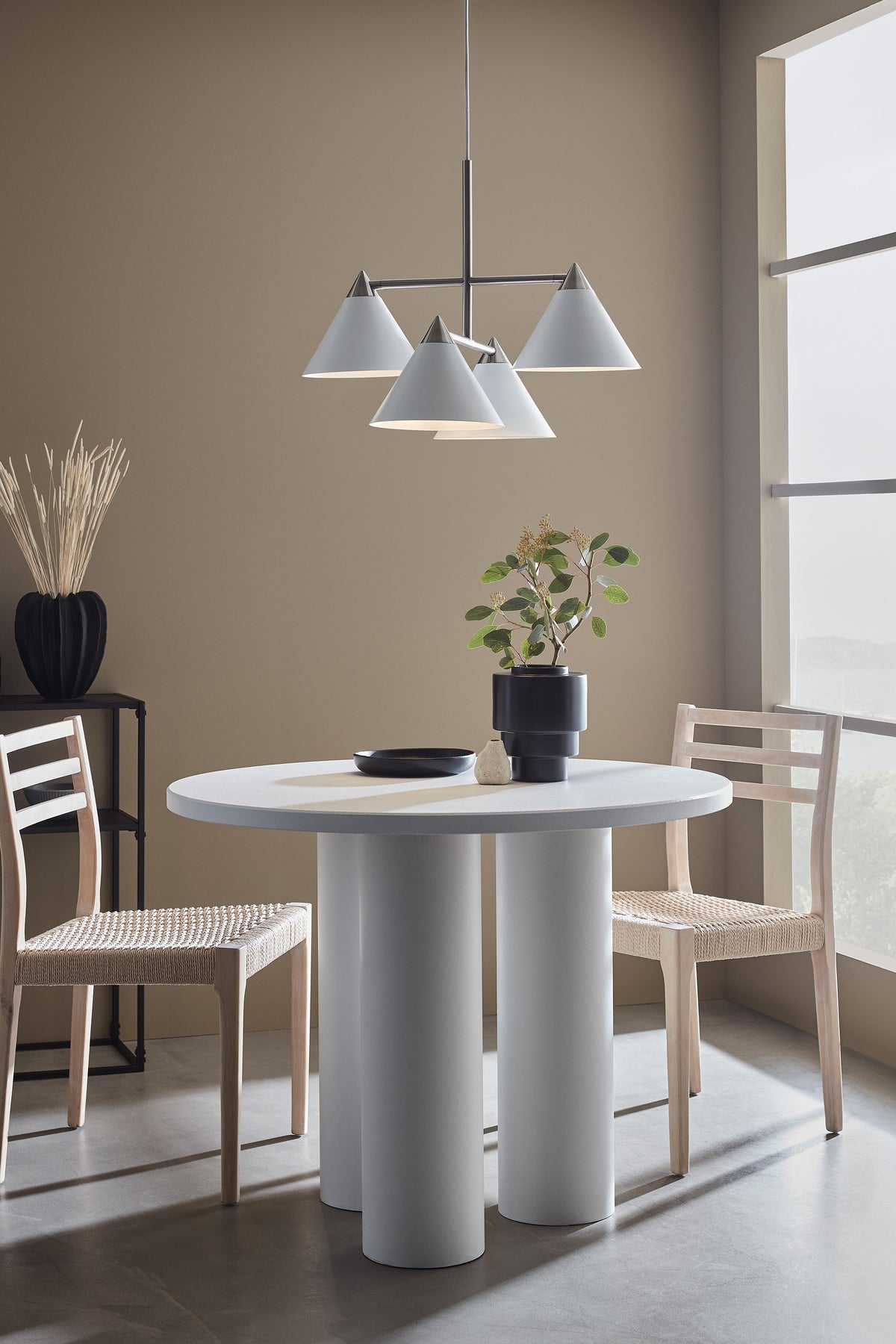 Suspension Klint blanche et acier