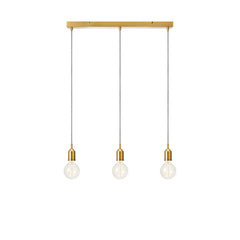 Suspension Bronx en ligne 3 lumières en bronze