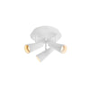 Plafonnier Crest sur platine ronde 3 lumières blanc sablé