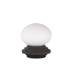Lampe à poser Amfi en pin gris foncé et verre blanc
