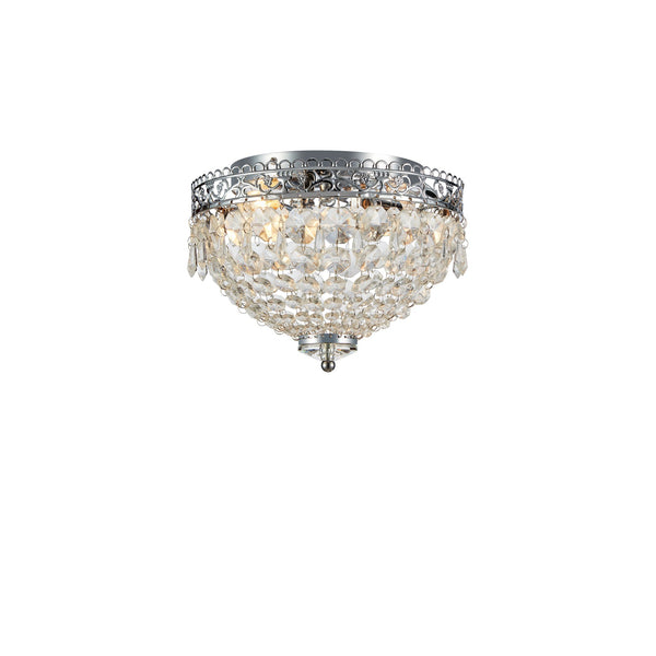 Plafonnier de salle de bain Joline 2 lumières en cristal