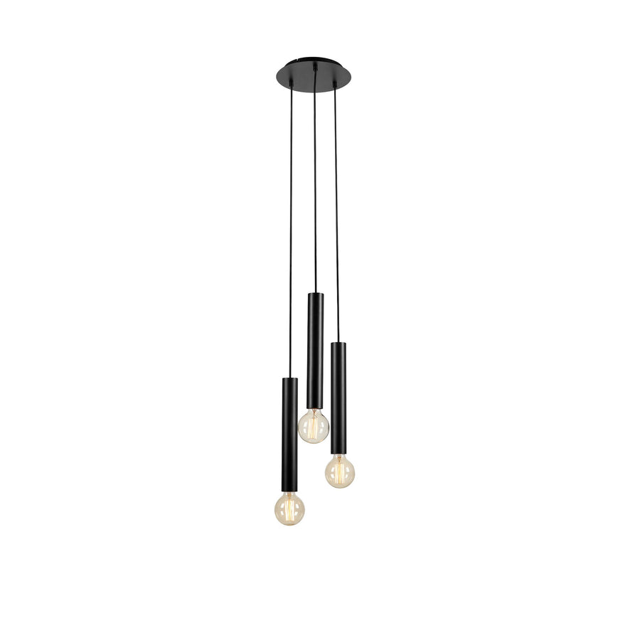 Suspension Sencillo sur platine ronde 3 lumières