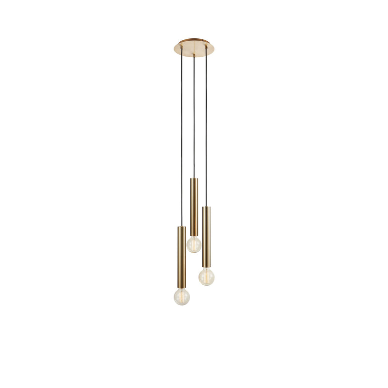 Suspension Sencillo sur platine ronde 3 lumières