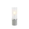 Lampe à poser Molo en béton gris et verre dépoli 30 cm