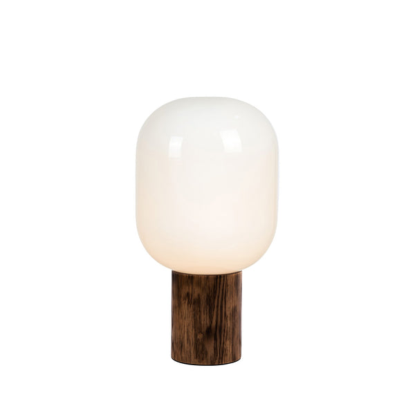 Lampe à poser Skene en chêne blanc et bois brûlé
