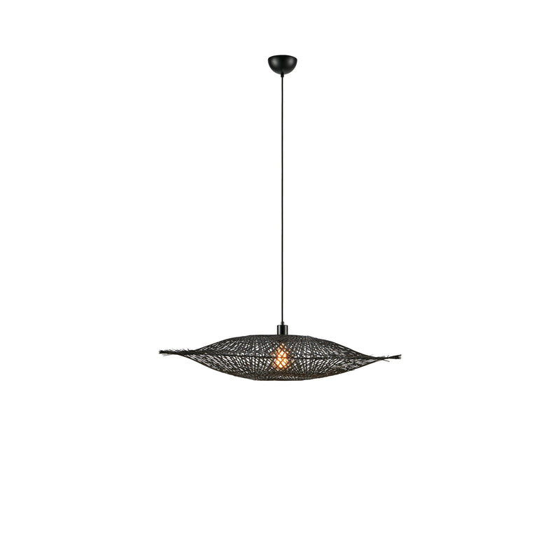 Suspension Kumo en bambou noir mat 92 cm