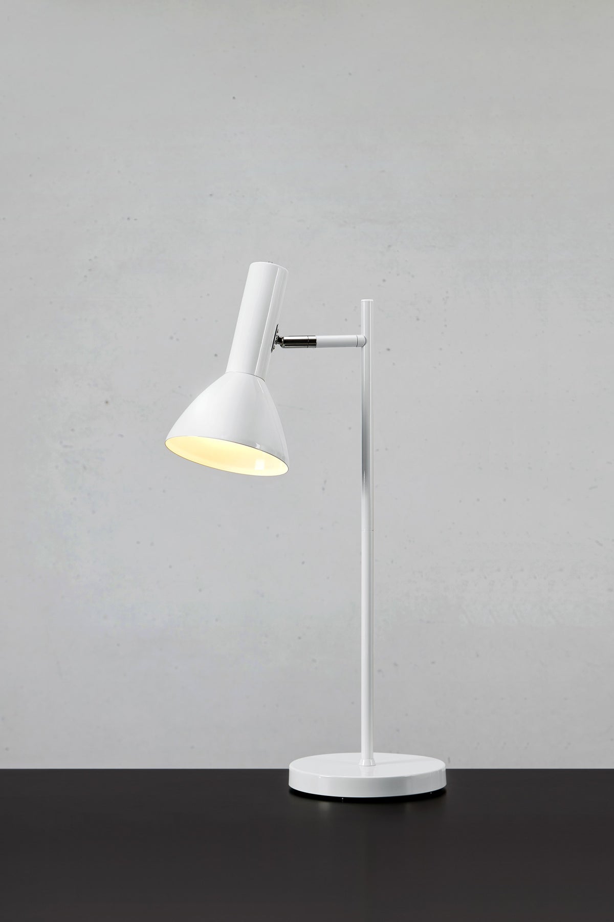 Lampe à poser Metro blanche brillante