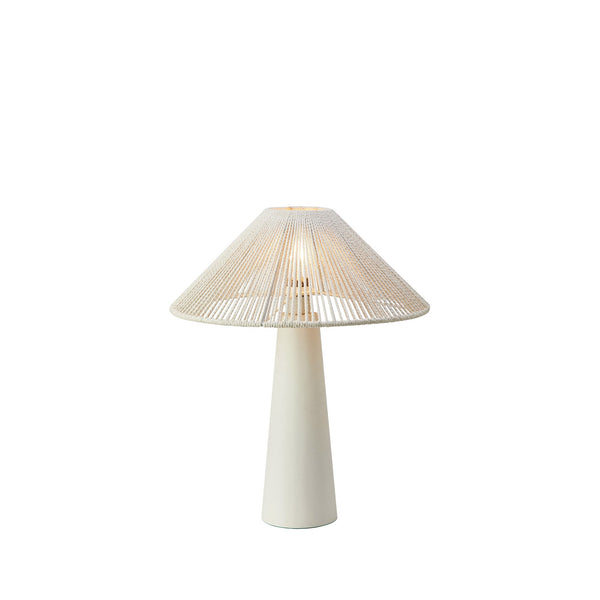Lampe à poser Favoro beige, abat-jour en coton