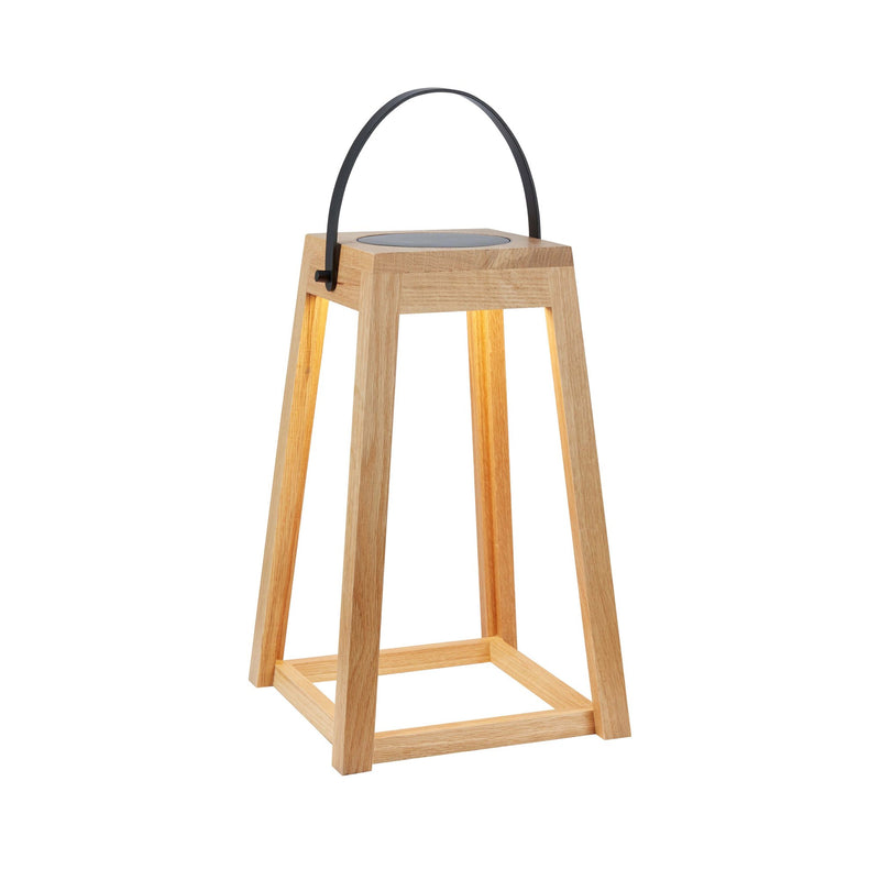 Lanterne solaire Nordic en chêne IP44