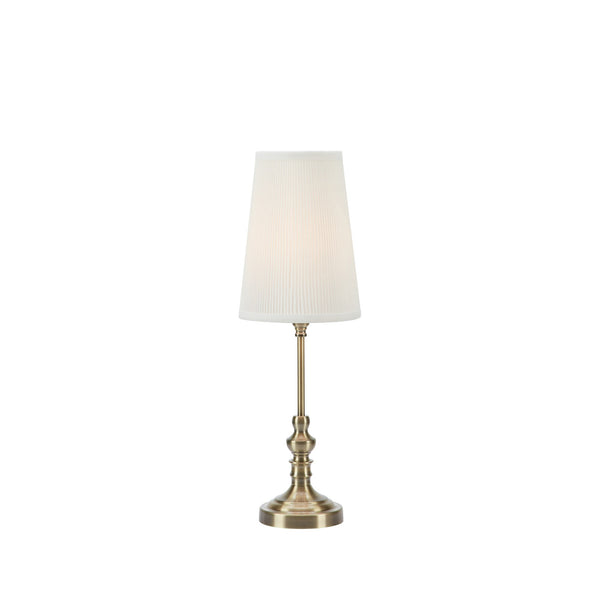 Lampe à poser Noble blanc cassé et laiton vieilli