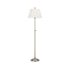 Lampadaire Oxford blanc cassé et laiton vieilli