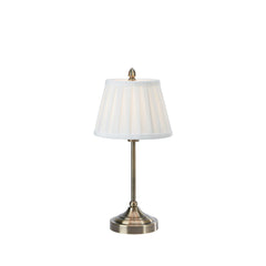 Lampe à poser Oxford blanc cassé et laiton vieilli