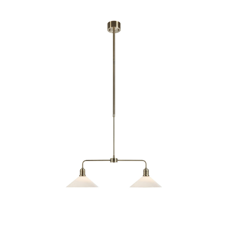 Suspension Vela 2 lumières en verre