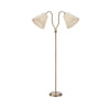 Lampadaire Veya 2 lumières avec abat-jour en lin