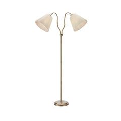 Lampadaire Veya 2 lumières avec abat-jour en lin