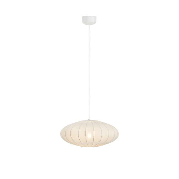 Suspension Solia ovale blanche 50 cm