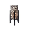 Lampe à poser Eruca motif zèbre noire et blanche