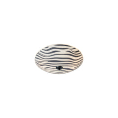 Plafonnier Safari motif zèbre 2 lumières noir et verre blanc