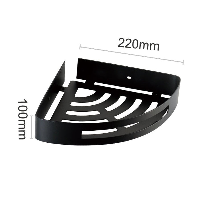 Matte Black Stainless Steel Bathroom Hardware Accessories Set For Organizer Wall Mounted Towel Bar Shelf Hook Paper Holder | Designix - 0 Single Shelf China  - https://designix.fr/
