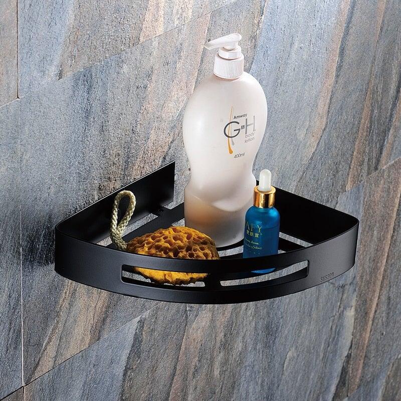 Matte Black Stainless Steel Bathroom Hardware Accessories Set For Organizer Wall Mounted Towel Bar Shelf Hook Paper Holder | Designix - 0    - https://designix.fr/