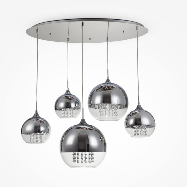 Fermi Suspension luminaire argenté