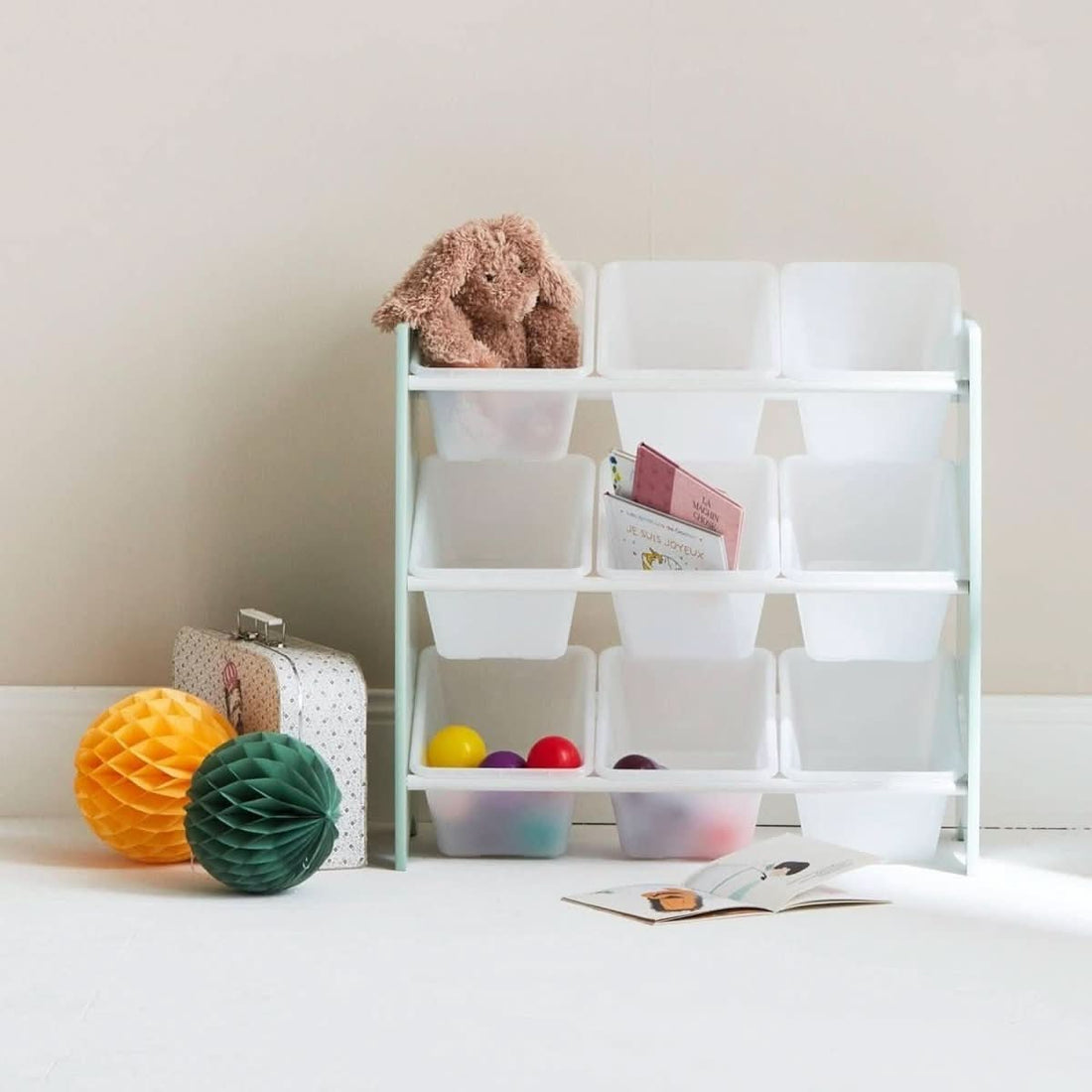 Meuble Rangement Enfant Vert | Marée