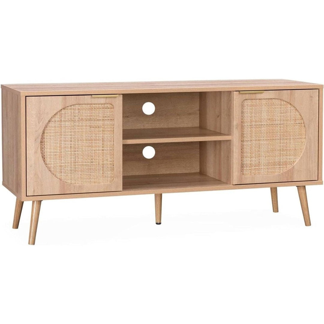 Meuble TV Bois Cannage | Quies - Designix Meuble TV