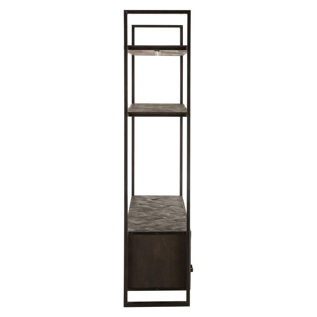 Meuble TV Bois Fer Noir - Designix