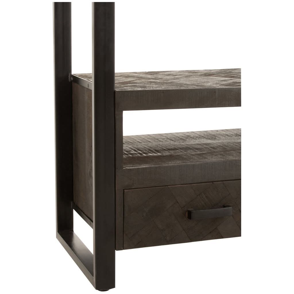Meuble TV Bois Fer Noir - Designix