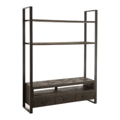 Meuble TV Bois Fer Noir