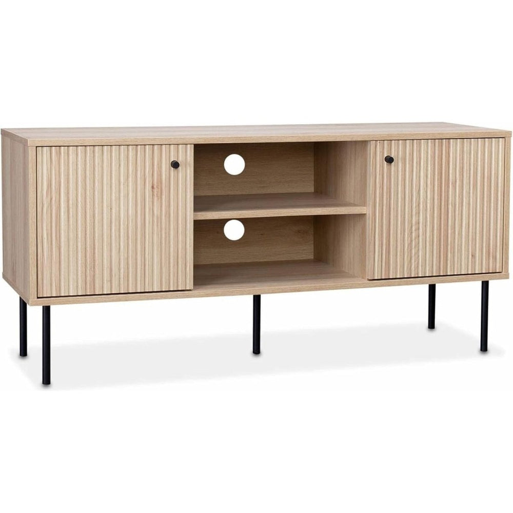 Meuble TV Bois Rainuré | Quint - Designix Meuble TV