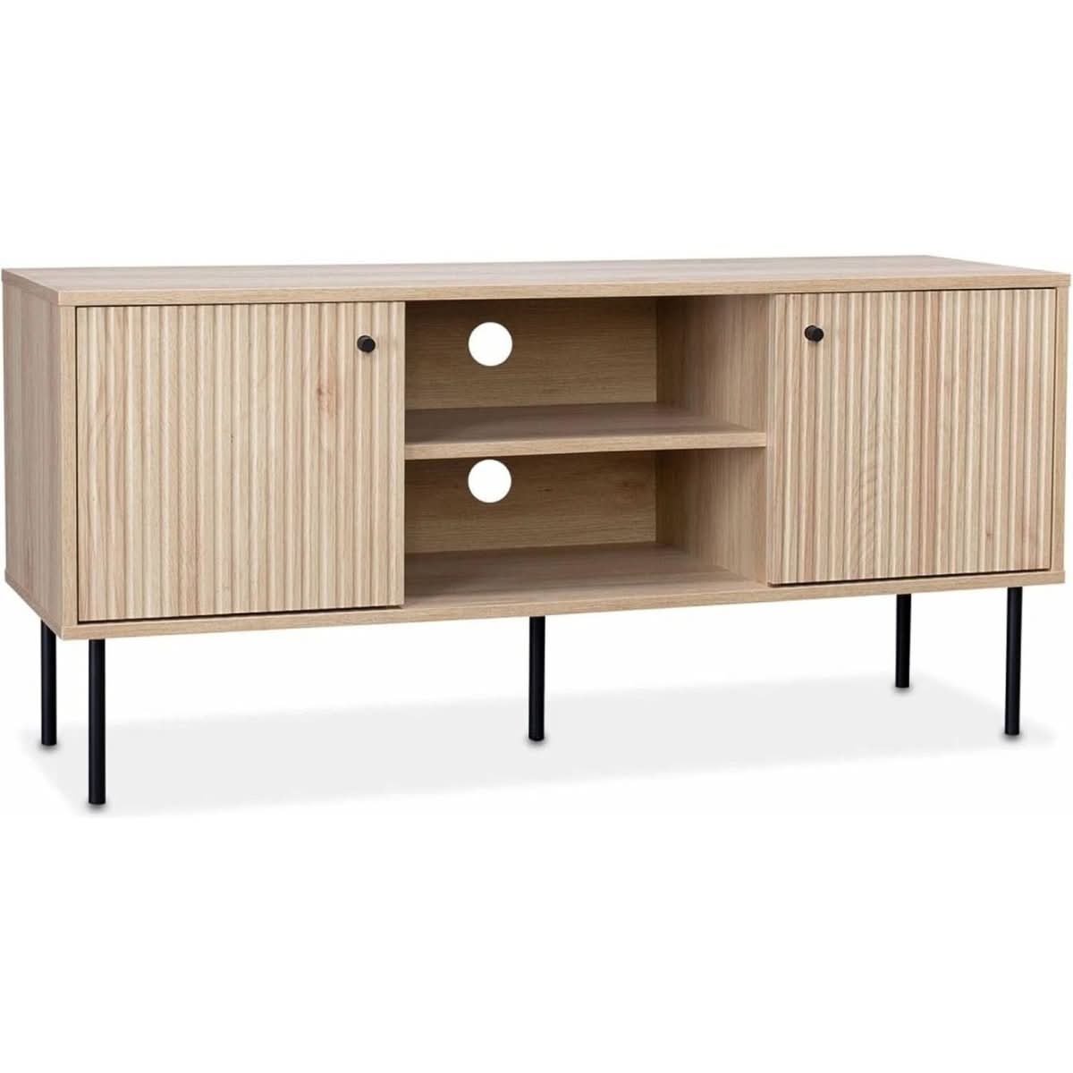 Meuble TV Bois Rainuré | Quint - Designix Meuble TV