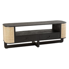 Meuble TV Noir en Bois Exotique